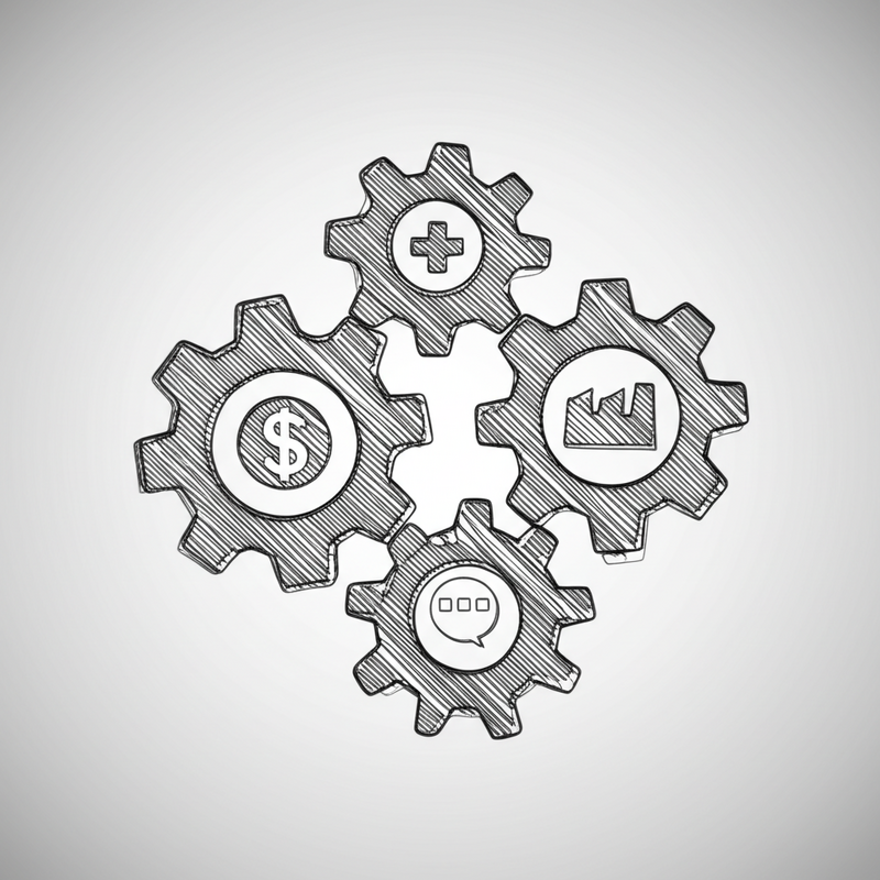 Illustration of specialized gears, representing niche AI platforms.