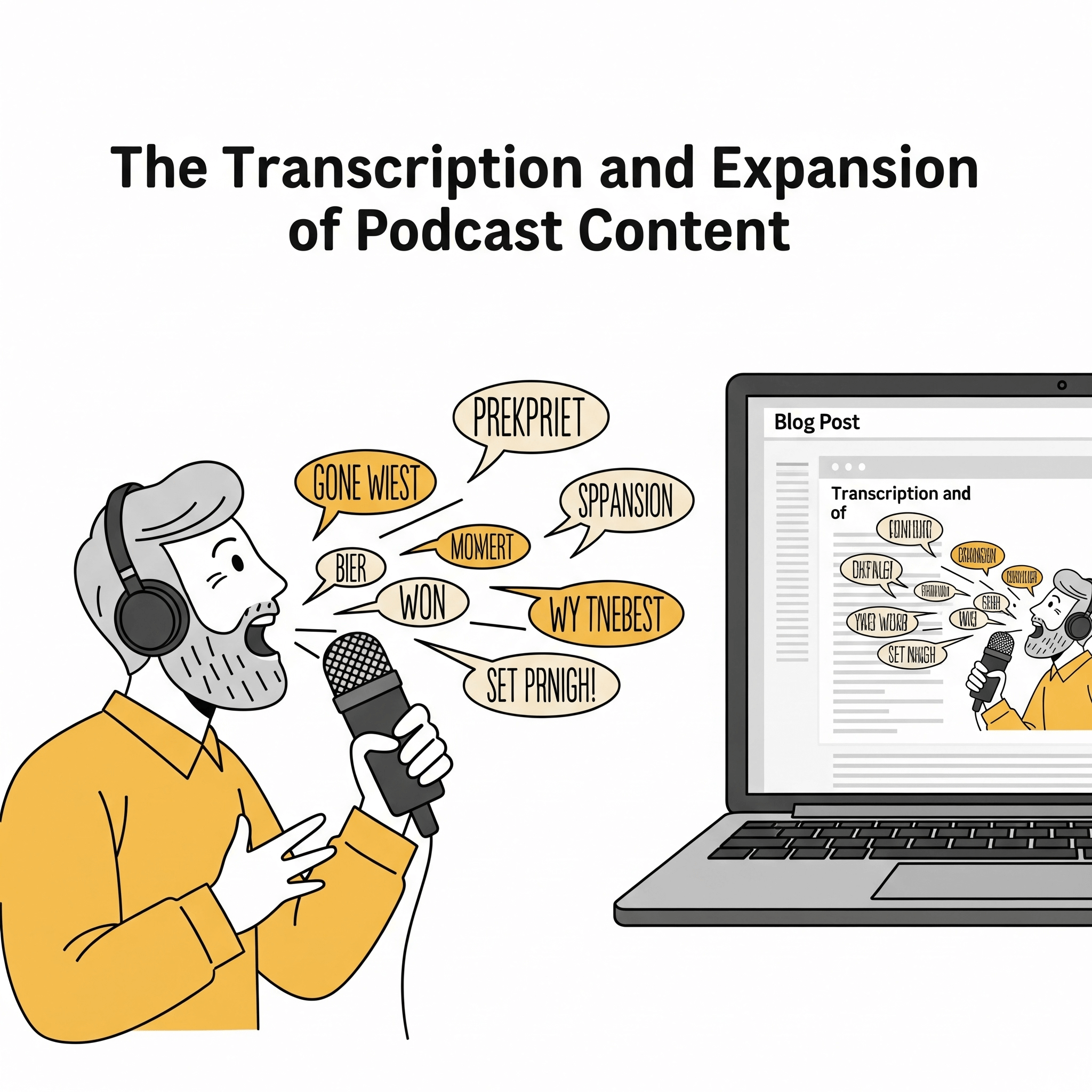 Turning video and audio content into written blog articles.