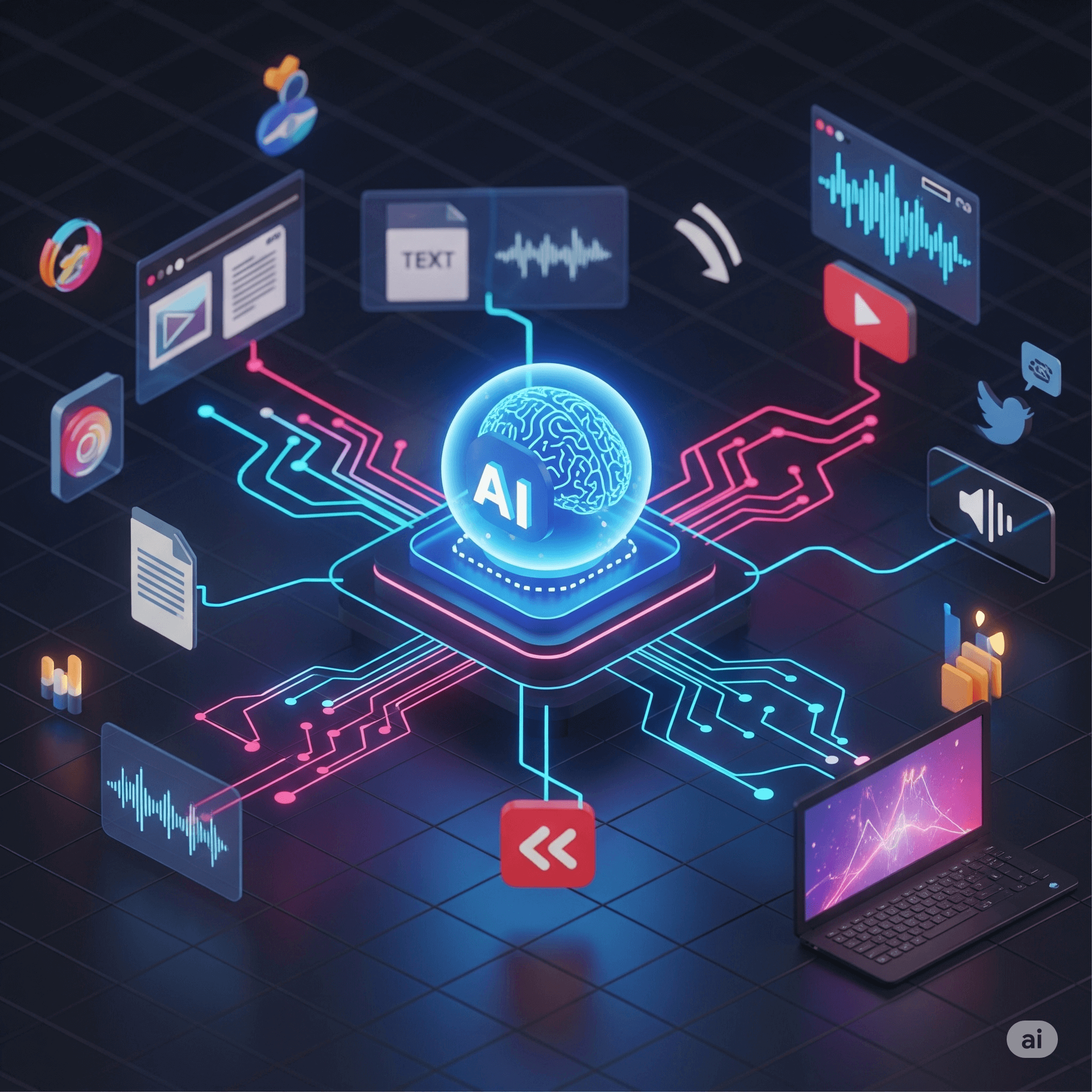 Artificial Intelligence (AI) for automated content repurposing.